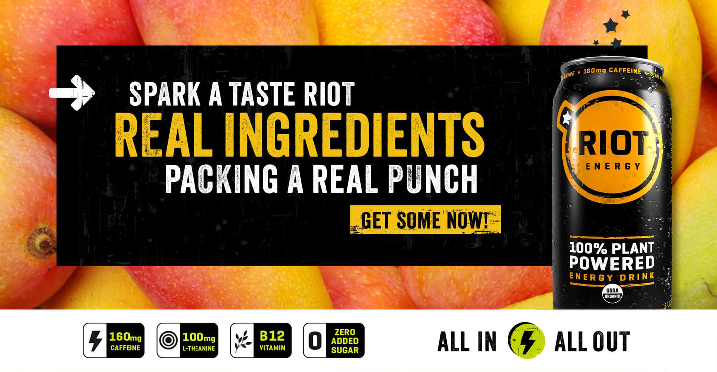Spark a taste RIOT. Real ingredients packing a real punch